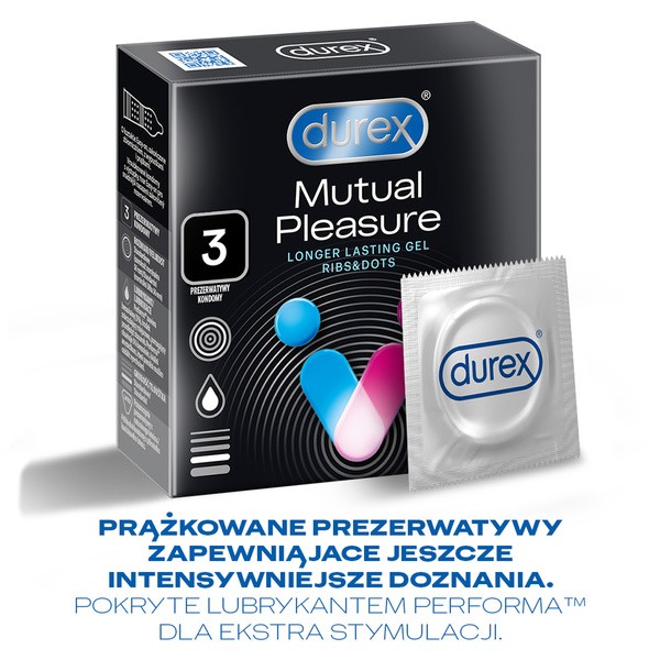 Durex Mutual Pleasure, prezerwatywy, 3 szt.