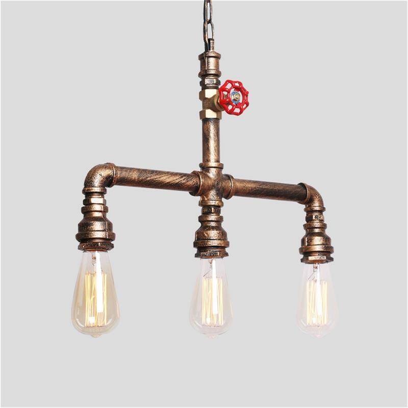 Luminária pendente industrial de ferro fundido, estilo steampunk vintage, para sala de jantar, com soquete E27 e LED, ideal para quarto, bar e cozinha.