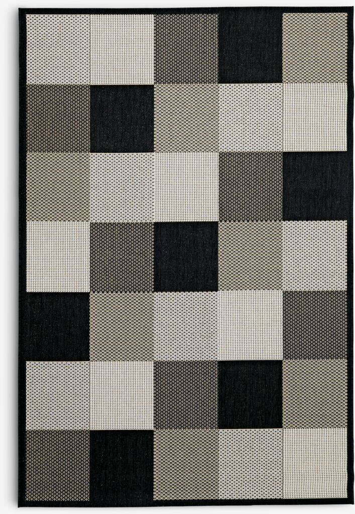 RIPS tæppe 130x193 sort/beige