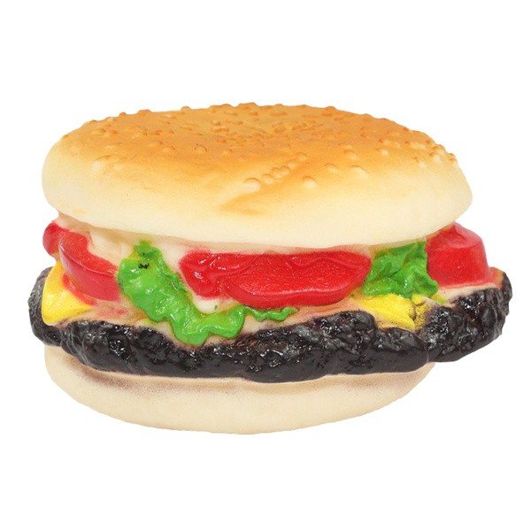 Pet Nova Hamburger, winylowa zabawka dla psa, 9 cm, 1 szt.