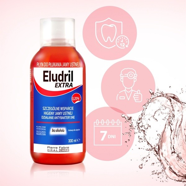 Eludril Extra, płyn do płukania jamy ustnej, 300 ml