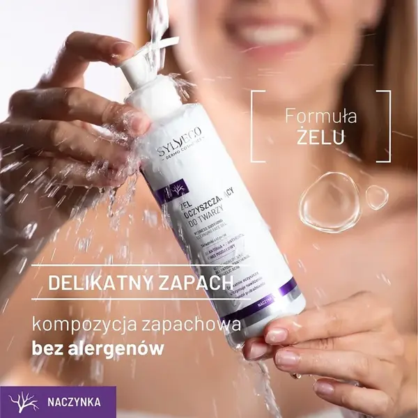 Sylveco Dermo Naczynka, żel oczyszczający do twarzy, 200 ml