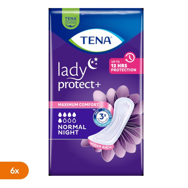 Zestaw 6 x TENA Lady Normal Night, wkładki, 10 szt.
