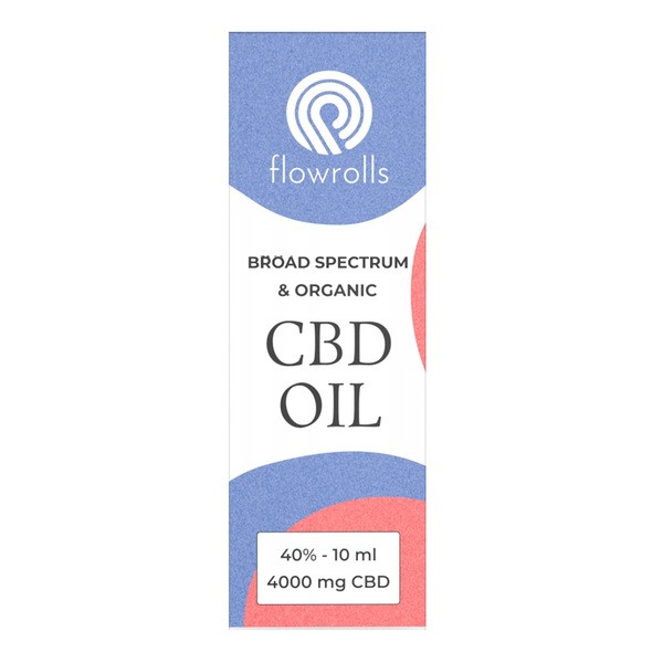 Flowrolls, Olejek konopny, Broad Spectrum CBD 40%, 10 ml