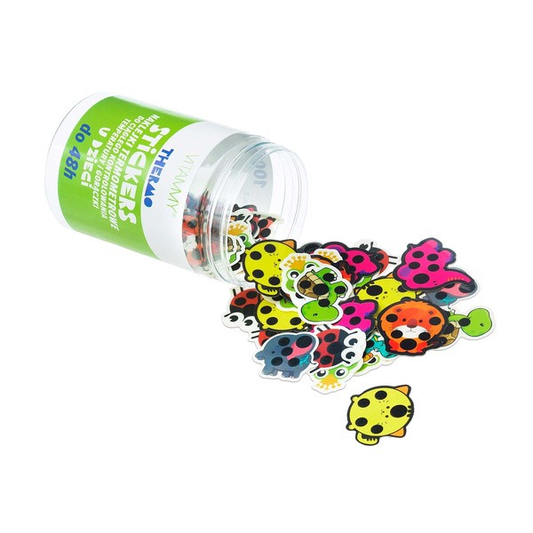 VITAMMY Thermo stickers  100 szt Naklejki termometrowe do ciągłego monitorowania gorączki i temperatury u dzieci - słoik 100 szt