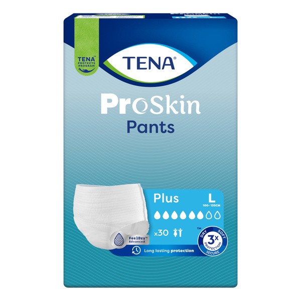 Tena Pants ProSkin Plus, majtki chłonne, rozmiar L, 30 szt.
