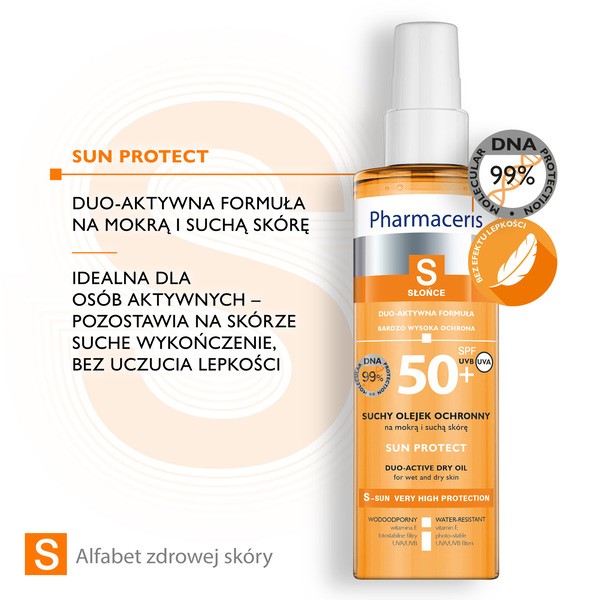 Pharmaceris S, suchy olejek ochronny do ciała SPF 50+, 200 ml