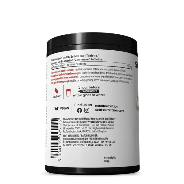 Skill Nutrition Caffeine 200 mg, tabletki, 240 szt.
