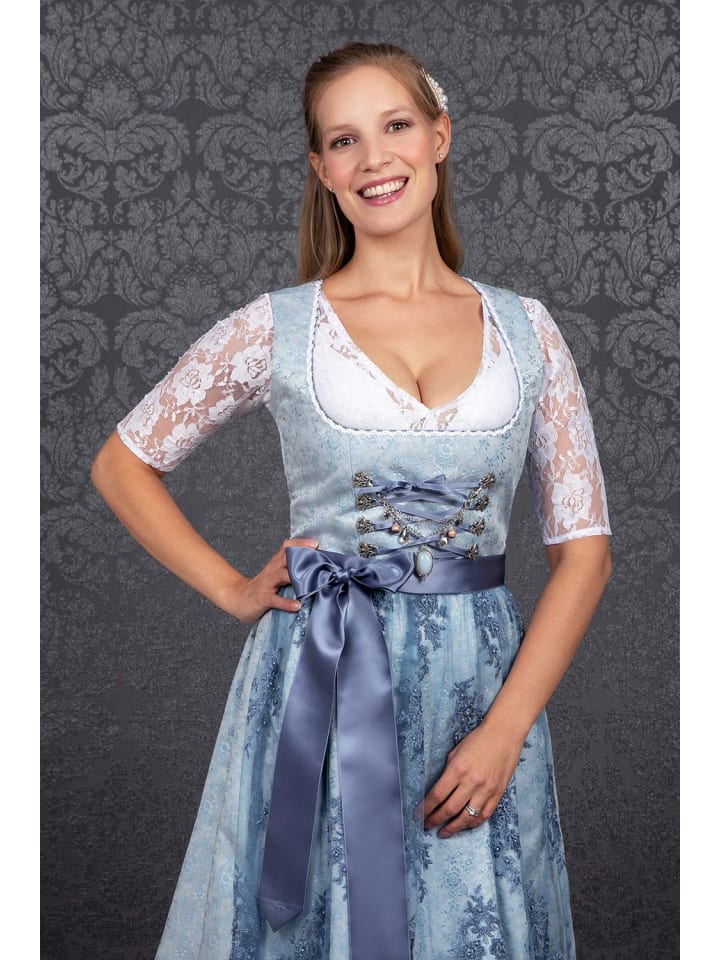 Edelnice Midi Dirndl 2-teilig Cloé in hellblau günstig kaufen