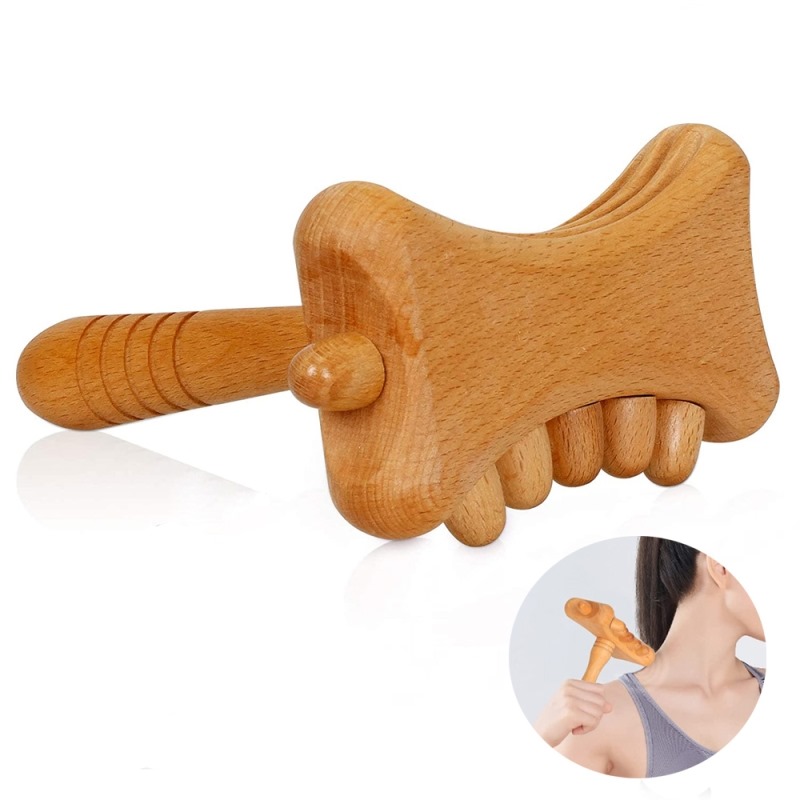 Narzędzia do masażu Wood Therapy, narzędzie do drenażu limfatycznego Gua Sha, ulga w bólu mięśni i cellulitu, terapia punktów spustowych Maderoterapia