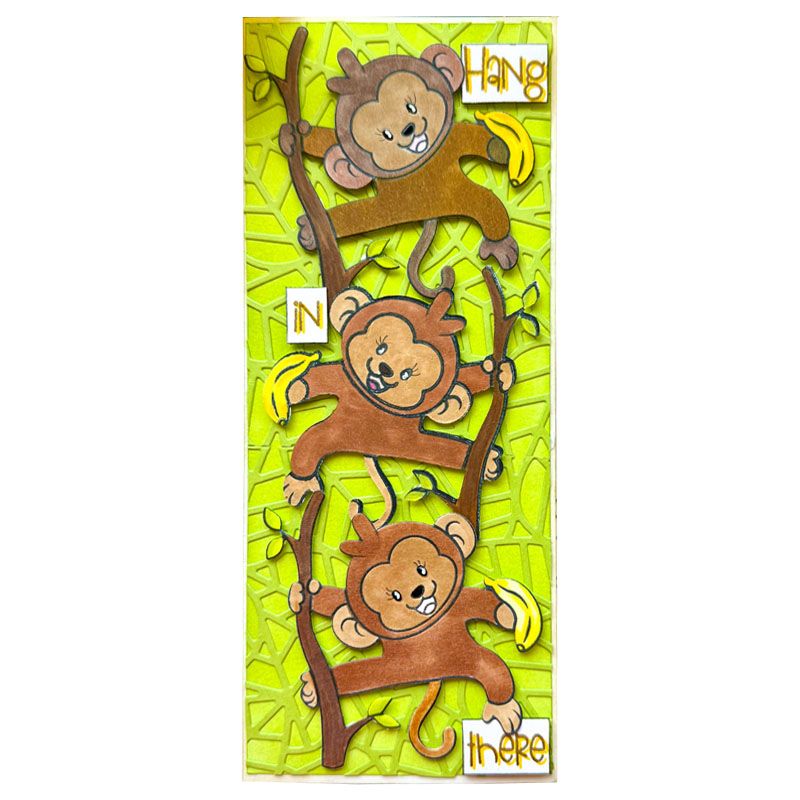 Hang in There Monkey Clear Stamps Set of 5