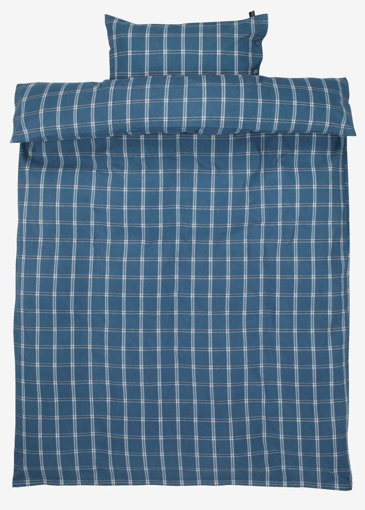 THORA sengesæt i guldfarvet flannel THORA 140x200 blå