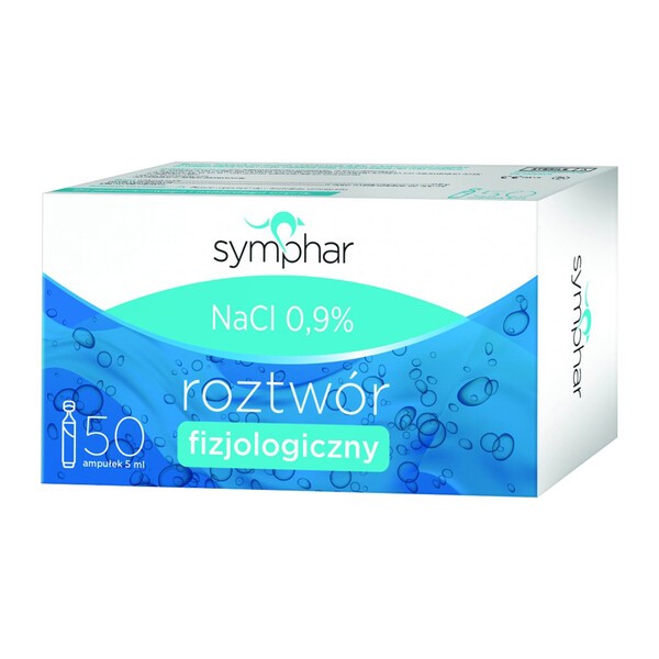 Symphar NaCl 0,9%, roztwór, 5 ml, 50 ampułek