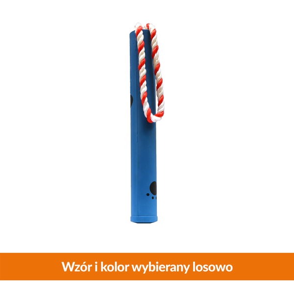 Duvoplus Gumowy Kij z uchwytem z liny, zabawka dla psa, 25 cm, 1 szt.