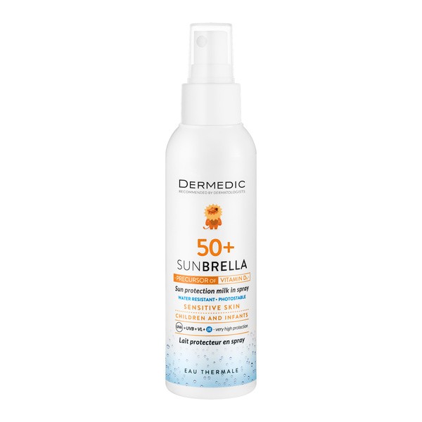 Dermedic Sunbrella, mleczko ochronne dla dzieci i niemowląt SPF 50+, spray, 150 ml