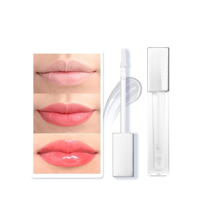 Gloss Labial Transparente, Batom, Lábios Volumosos, Gloss, Lábios Brilhantes, Transparente, Hidratação de Longa Duração, Anti-ressecamento TSLM1