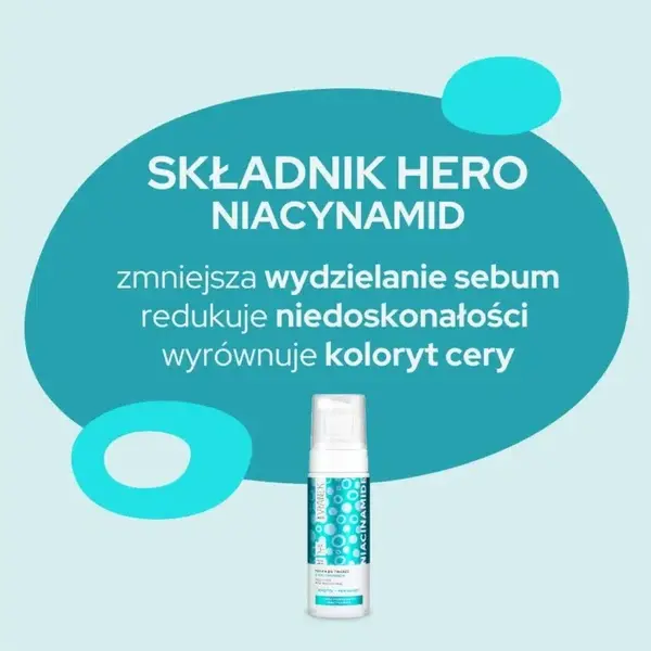 Vianek Hero, pianka do twarzy z niacynamidem, 150 ml