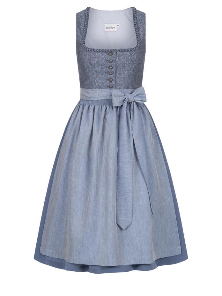 Nübler Midi Dirndl Elsa in Rauchblau günstig kaufen