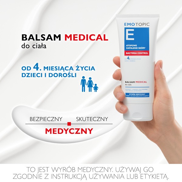 Emotopic Bacteria Control, balsam do ciała Medical, 200 ml