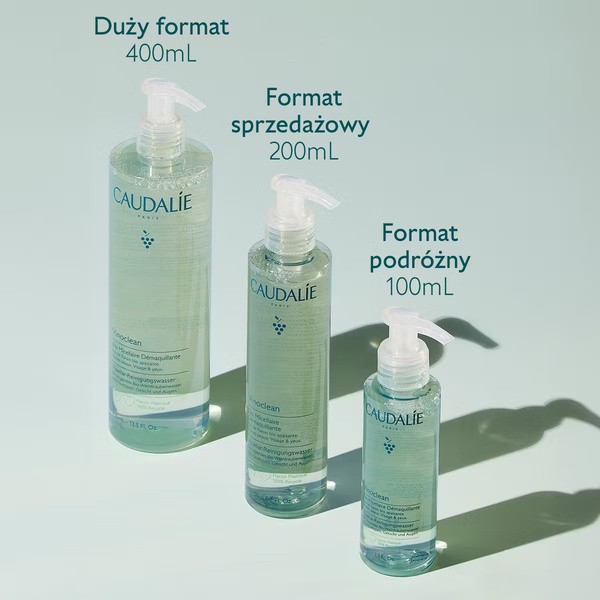 Caudalie Vinoclean, płyn micelarny do demakijażu, 400 ml