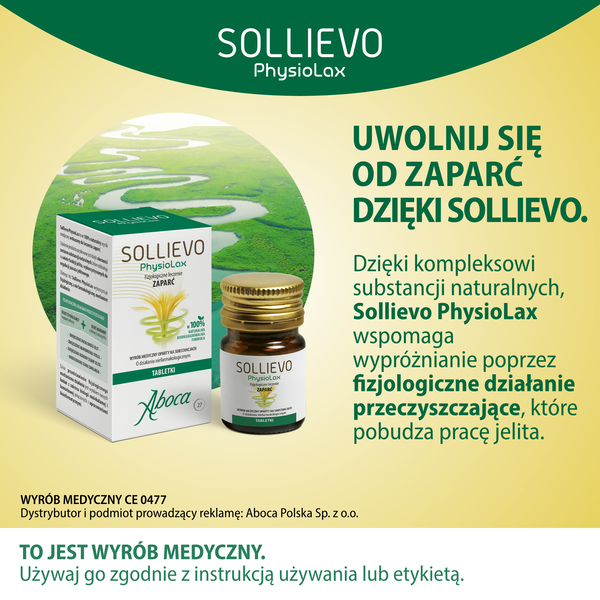 Sollievo PhysioLax, fizjologiczne leczenie zaparć, tabletki, 27 szt.