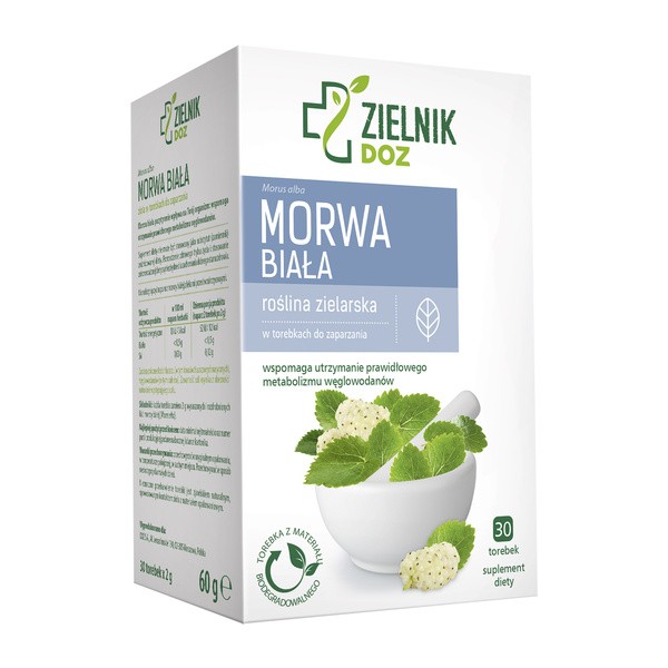 ZIELNIK DOZ Morwa biała, zioła do zaparzania, 2 g, 30 saszetek