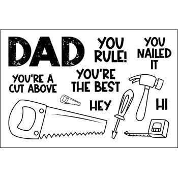 Terrific Tools Clear Stamps Set of 12