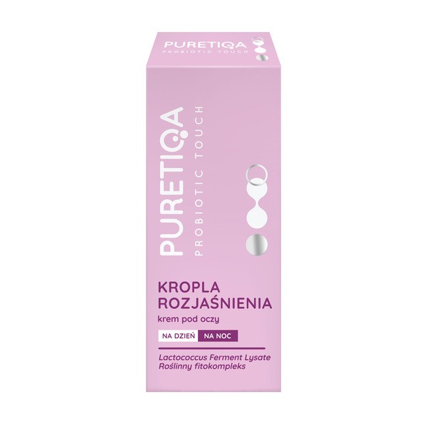 Puretiqa Probiotic Touch Kropla Rozjaśnienia, krem pod oczy, 15 ml