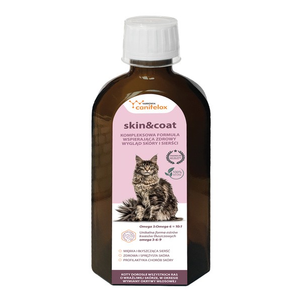 Yarrowia Canifelox skin & coat cat, płyn, 150 ml