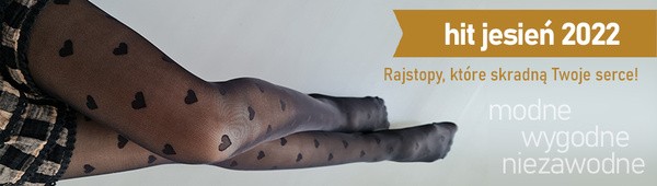 Veera Fashion, rajstopy wzorzyste, 70 DEN, czarne w serca, rozmiar XL