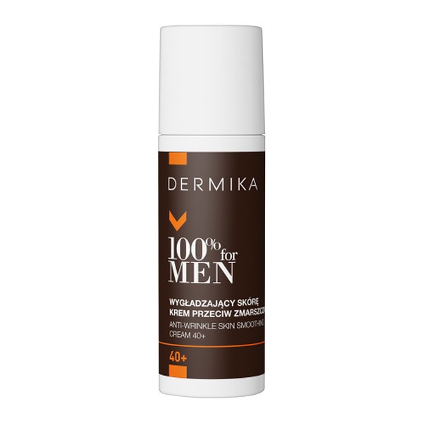 Dermika 100% For Men 40+, wygładzający skórę krem przeciw zmarszczkom, 50ml