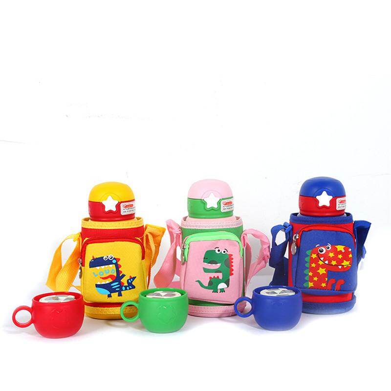 500ml 316 Rustfrit Stål Baby Vakuum Vandstråflaske I Bærbar Taske Isoleret Termoflaske Med To Låg Termokander