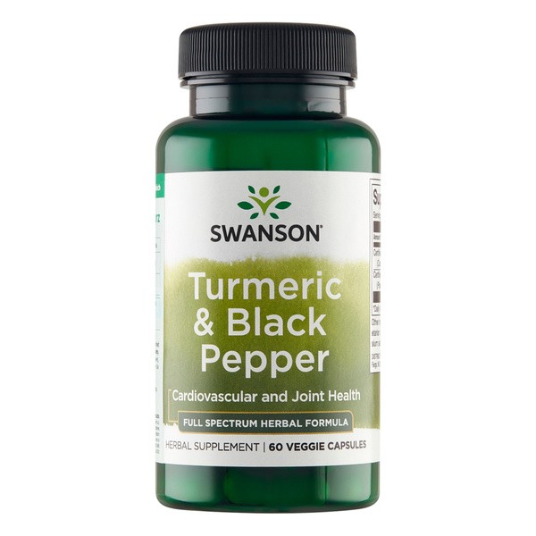 Swanson Full Spectrum Turmeric & Czarny pieprz, kapsułki, 60 szt.
