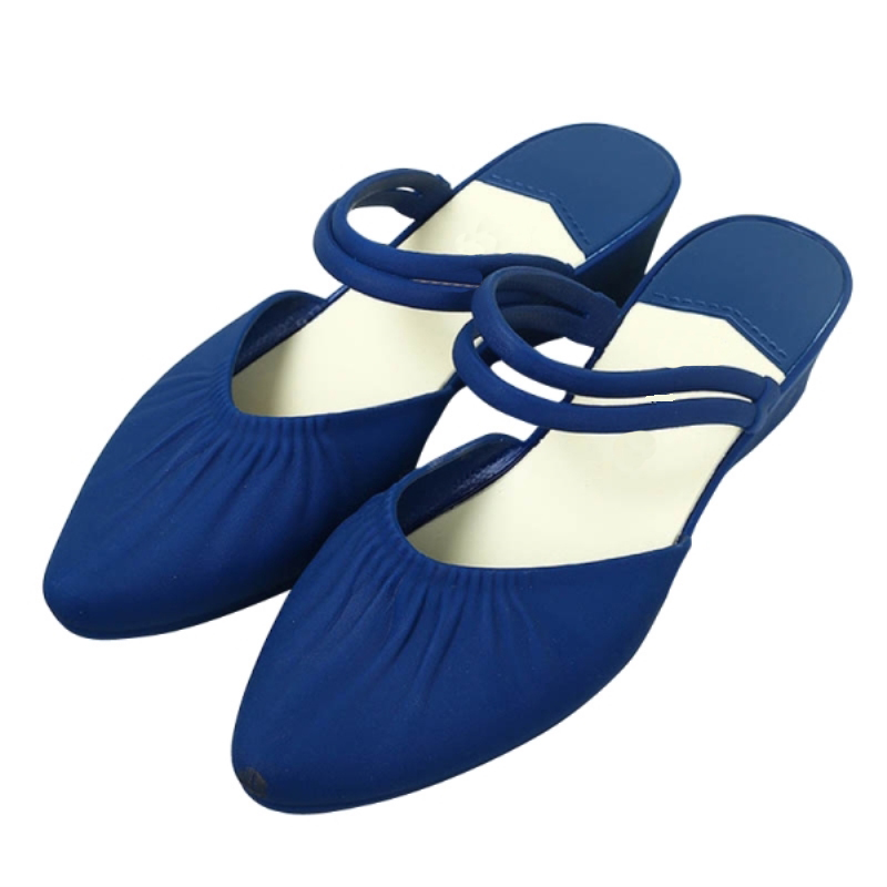 Fashion New Women's PVC Sandals Summer Outside Female Casual Wedge Soled Slippers Solid Color Durable Comfort Ladies Slides