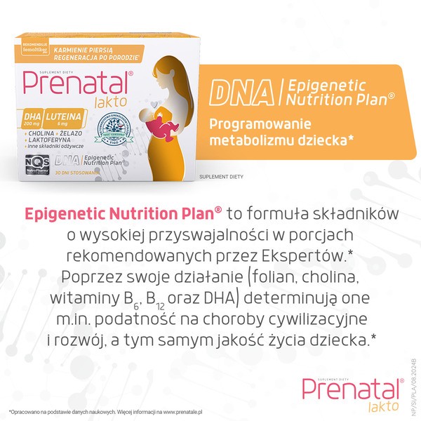 Prenatal Lakto, kapsułki miękkie + kapsułki twarde, 30 szt. + 30. szt.