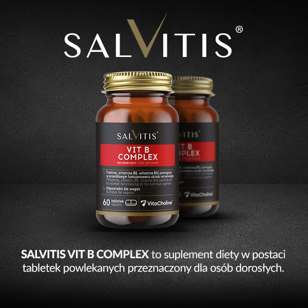 Salvitis Vit B Complex (Witamina B kompleks), tabletki powlekane, 60 szt.