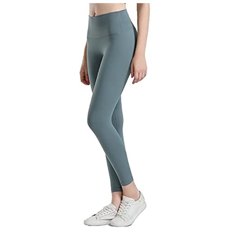 Pshet Byxor Magkontroll Stretchiga Träningsleggings Löparleggings Hög Midja Smöriga Mjuka Byxor: Sport Utomhus