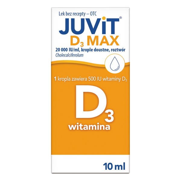 Juvit D3 Max, 20 000 IU/ml, krople doustne, 10 ml