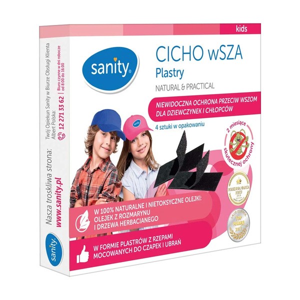 CICHO wSZA, plastry ochronne przeciw wszom, 4 szt.