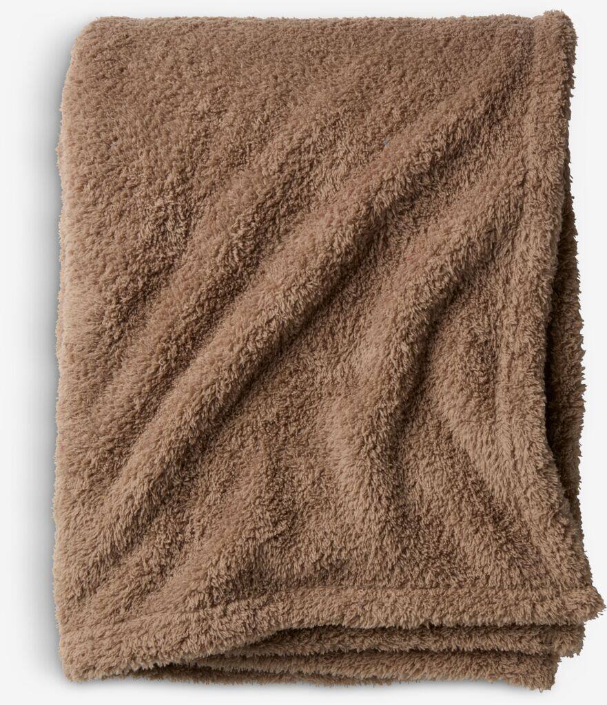 HASSELURT HASSELURT fleece tæppe 130x170 mørk sand