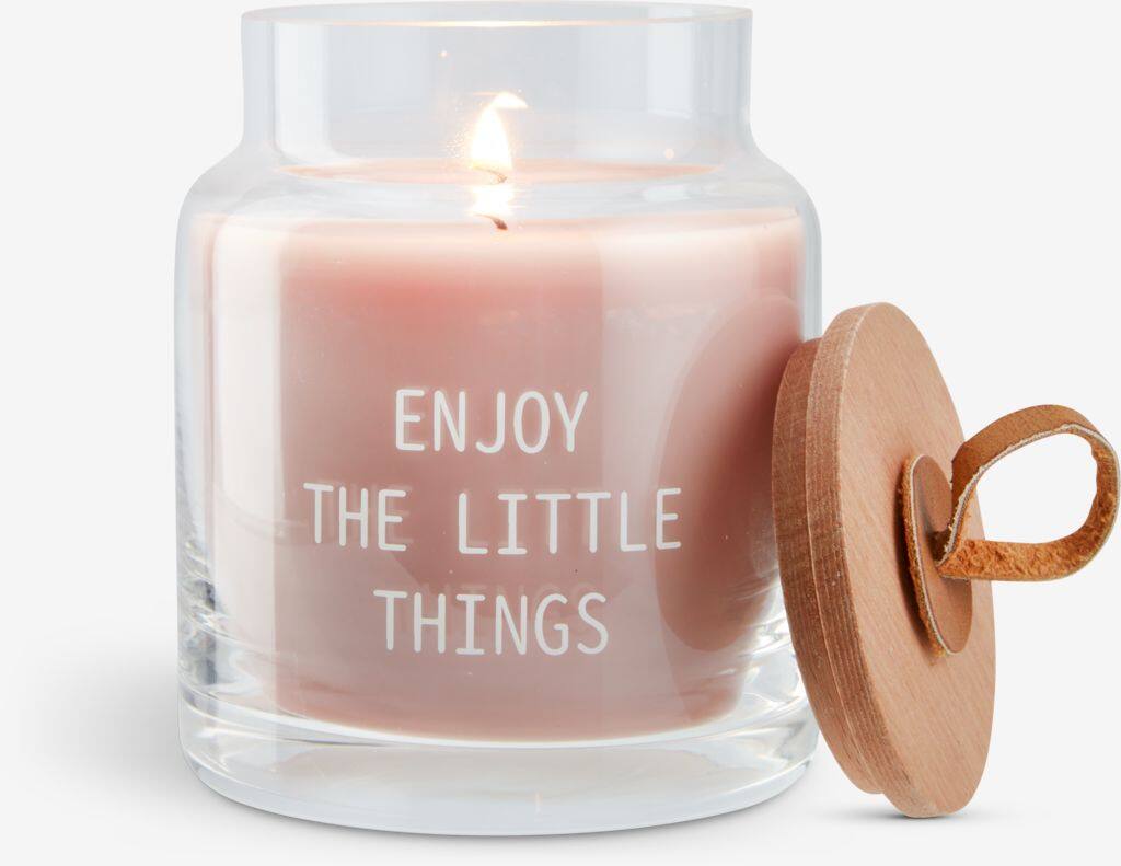 KENNETH KENNETH lampe Ø9xH11cm lyserød med låg