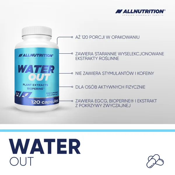 Allnutrition Water Out, kapsułki, 120 szt.