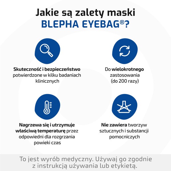 Blepha Eyebag, maska rozgrzewająca na oczy, 1szt.