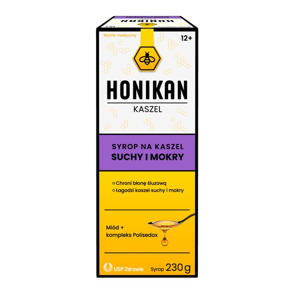 Honikan Kaszel, syrop na kaszel suchy i mokry, 230 g
