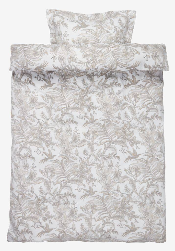 HELGA Guld satin sengesæt HELGA 140x200 hvid og grå