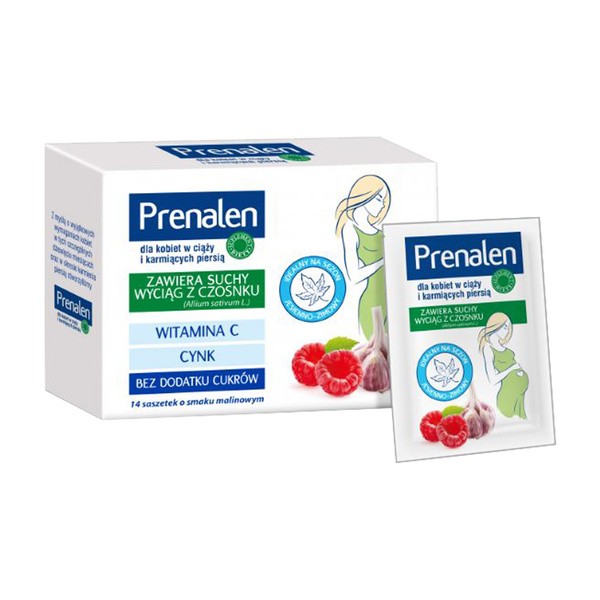 Prenalen Protecta, proszek do rozpuszczania o smaku malinowym, saszetki, 5 g x 14 szt.