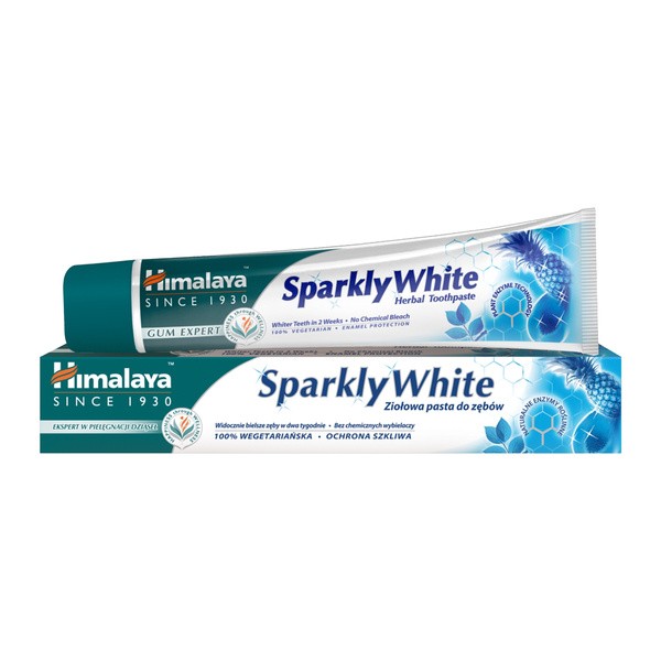 Himalaya Gum Expert Sparkly White, ziołowa pasta wybielająca do zębów, 75 ml