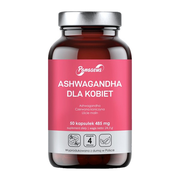 Panaseus Ashwagandha dla kobiet, kapsułki, 50 szt.