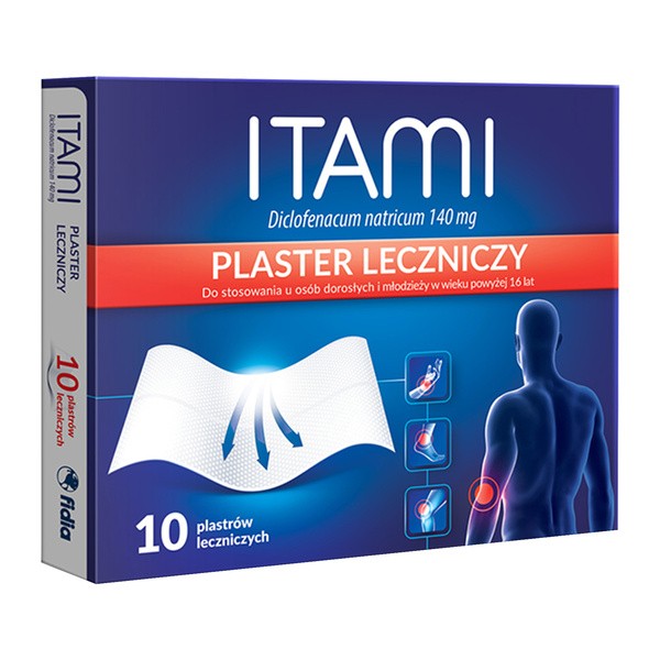 Itami, 140 mg, plastry lecznicze, 10 szt.