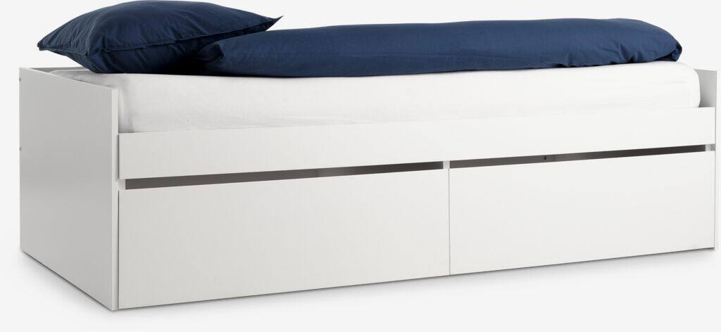 TANGBJERG seng med skuffe TANGBJERG 90/180x200 hvid